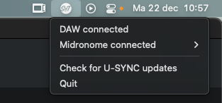 U-Sync shows its connected